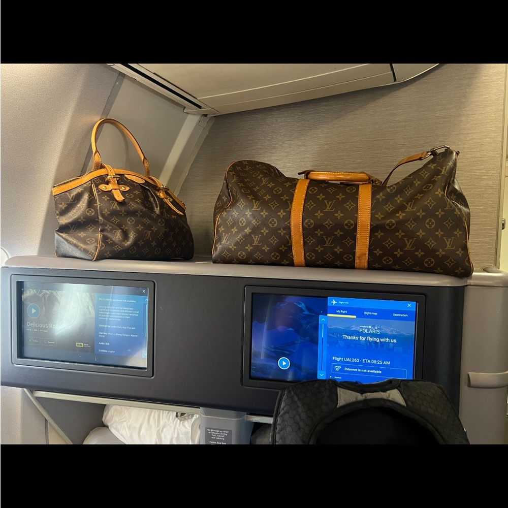 Louis Vuitton Travel Bag Keepall Bandouliere 55 Brown Monogram